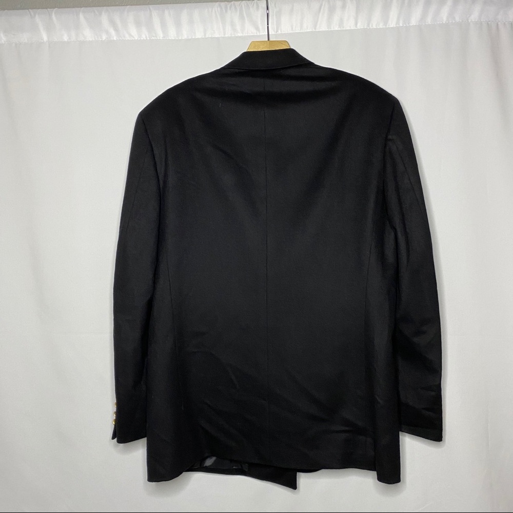 Valentino Men's Black Double-Breasted Blazer with Gold Buttons - Picture 4 of 9